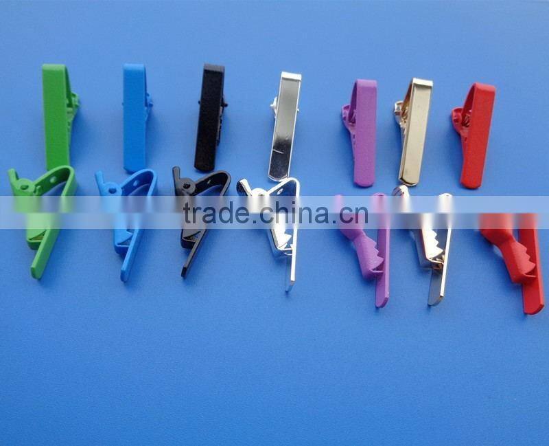 Brass Curved Blank Mens Tie Clip Tie Bar Set Brushed Silver in Gift Box