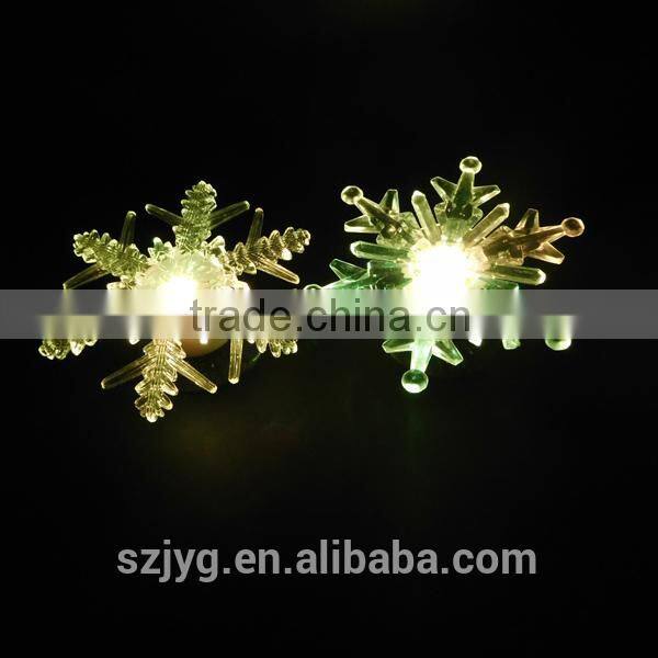 Christmas Transparent Snowflake Led Light Decoration Christmas Street Light with sucker base