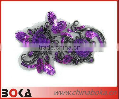 Beaded rhinestones bridal applique