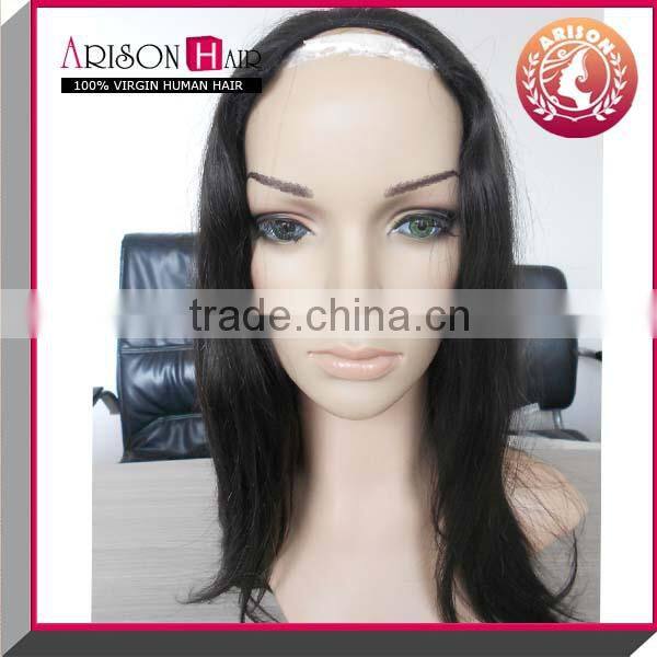 natural straight indian remy hair u part wig