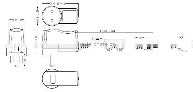 12W 5V2A 5v 2a Indian power adapter for Android TV box