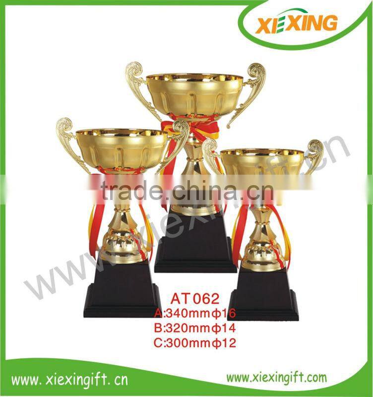 2014 custom high-end metal gold soccer ball trophy