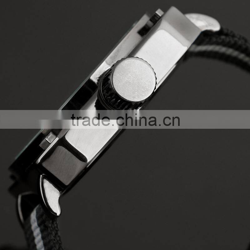 MR074 Mens Military Royal Square Black Nylon Strap Quartz Watch Custom Men Watch