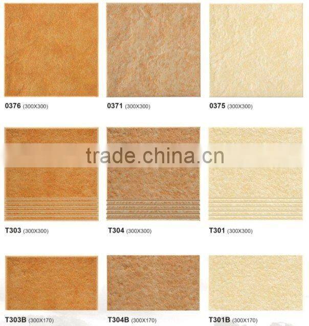 300*300mm ceramic step tile(sloped with stripes)