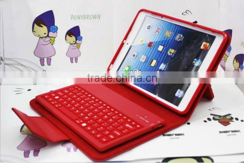 Hot selling Case with silicone bluetooth3.0 keyboard for ipad MINI