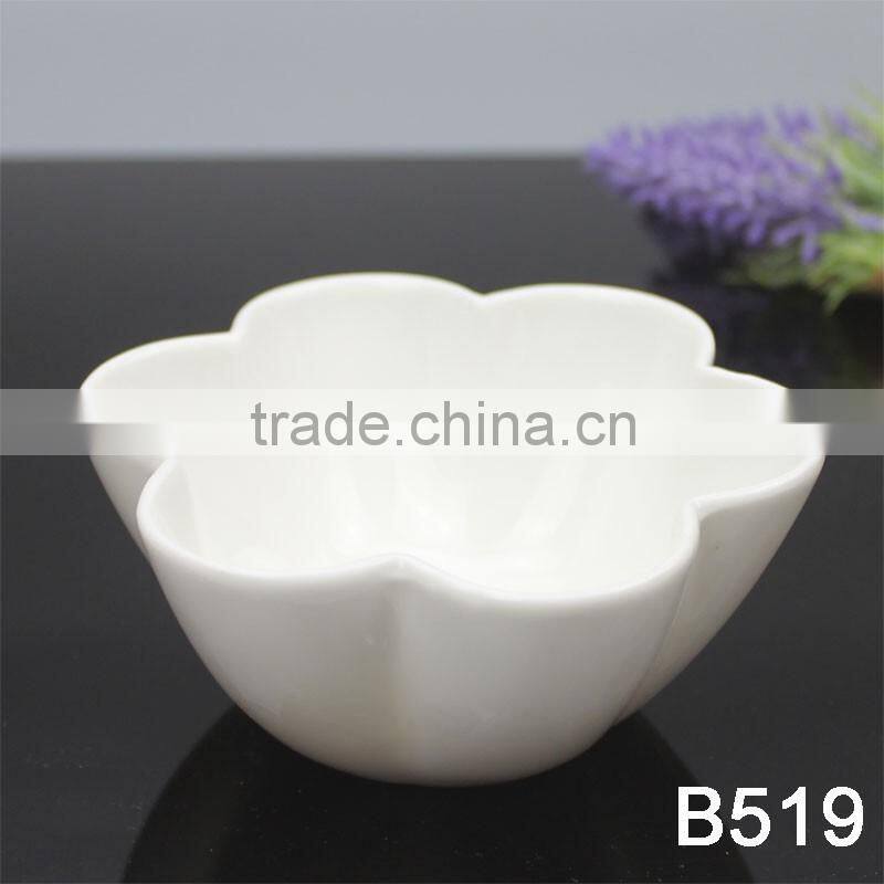 New Small White Ceramic Bowl with Tray