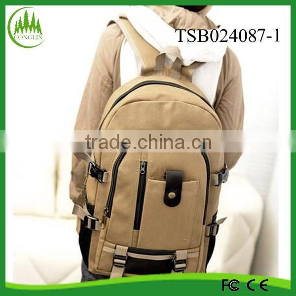 New Product 2016 China men's travel bag retro canvas casual backpack