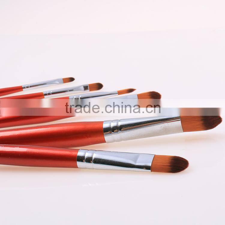 6pcs Filbert Shape Nylon Hair Artsit Brush For Oil Painting Brushes