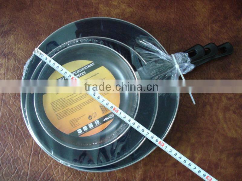 3pcs / 3 pcs carbon steel non-stick frying pan set