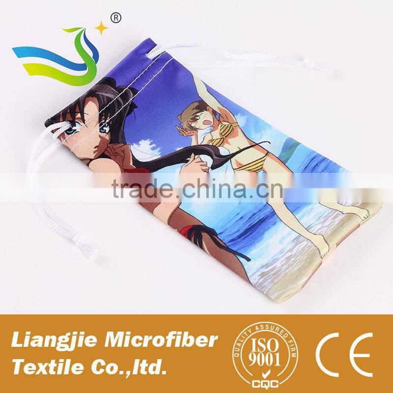 OEM fashion eyeglass case, colorful sunglasses pouch, microfiber wristband phone pouch