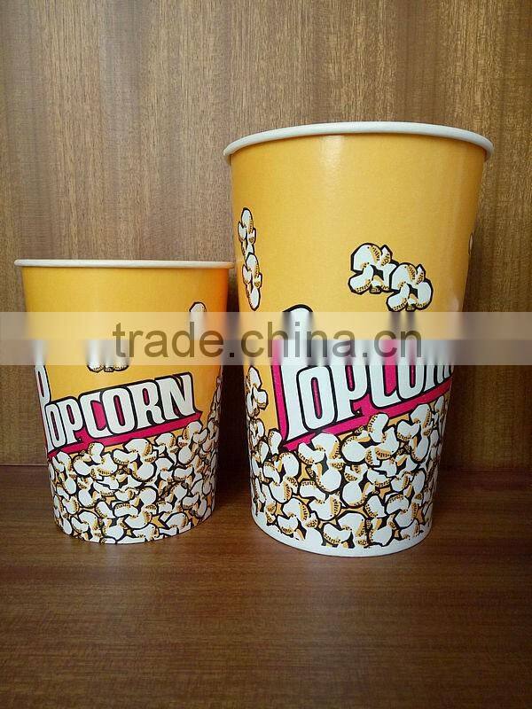 disposable customized single wall wholesale Environmental popular 32oz popcorn paper cup