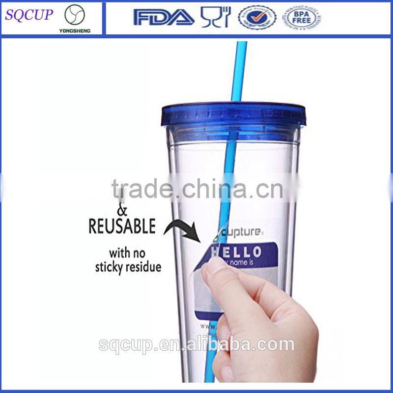 16oz double wall plastic straw mug or sippy mug and beautiful remove ps plastic sippy mug