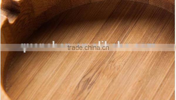 Personalized Solid Environmental Round Bamboo Ashtray