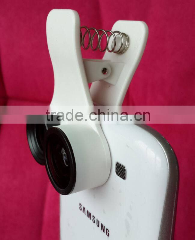Hot Sale !!!NEWEST!! Universal Clip 3 in 1 Camera Lens for mobile phone(Fisheye+Super Wide+Macro Lens)