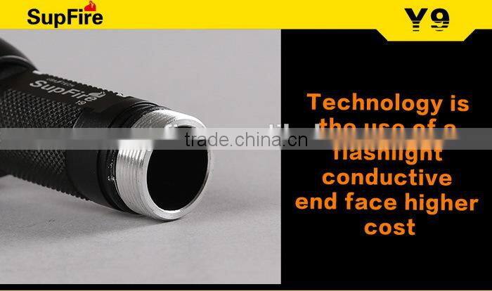 350lumen 3w Y9 CR Q5 long shot shockproof led torch flashlight with CE