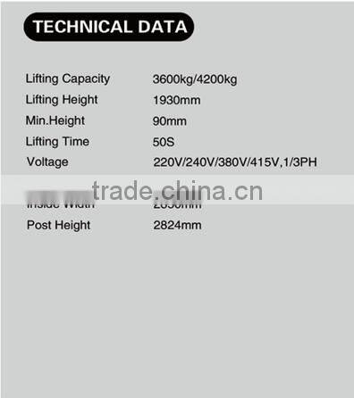 Cheap Base plate 2 post car lift for auto maintenance equipment