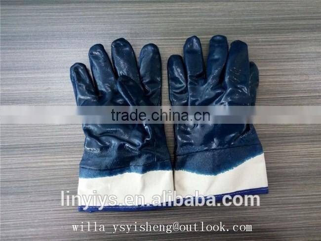 125g 10' nitrile coated work oil resistant safety gloves