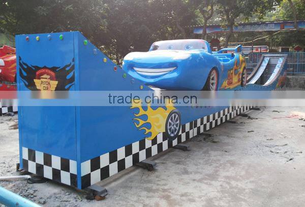 flying and rotating car rides, mini flying car rides on the track, playground ride