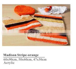 Luxury Damask black bathroom set/shower curtain with bath rug sets