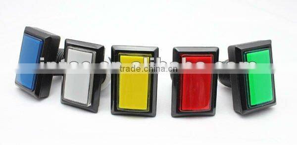 50.5*33 Rectangle with LED white plastic arcade game machine push button switch electric DJMAX pushbutton switch