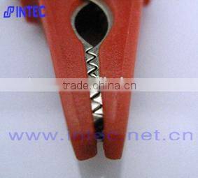 Jumper Wires Alligator Crocodile Roach Test Clip Plastic Handles Crocodile clips 54mm blue color I00169