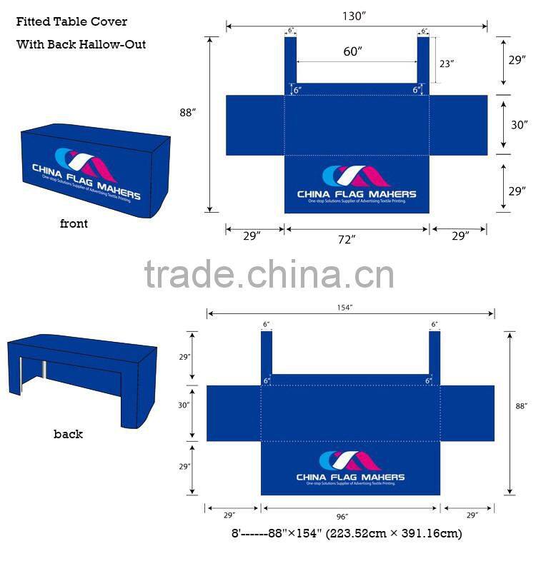 no moq custom exhibition event fit table cover
