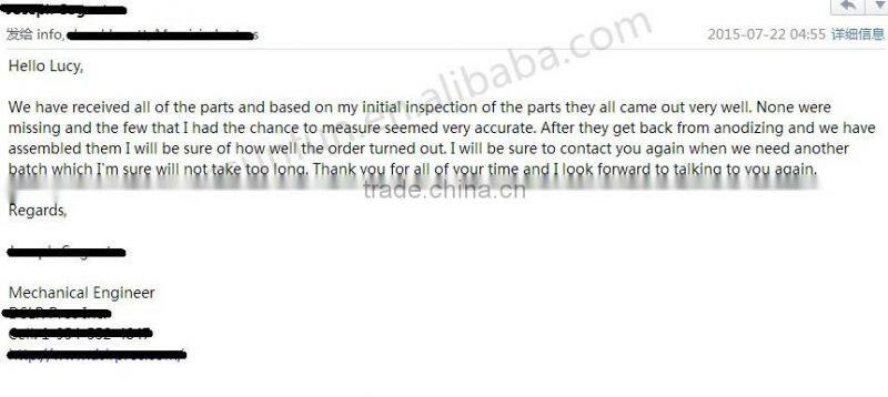 High quality pricision dalian high precision cnc machining aluminum parts