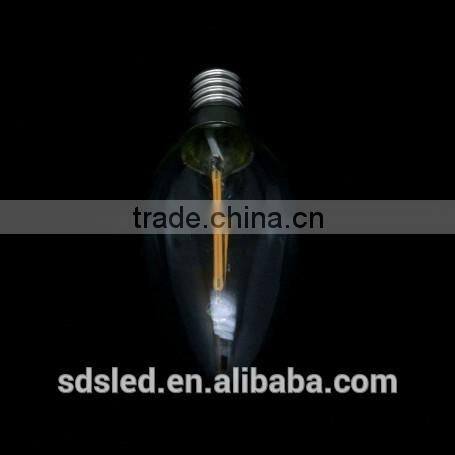 LED Candle bulb E14 4W led filament light Warm White filament light bulb