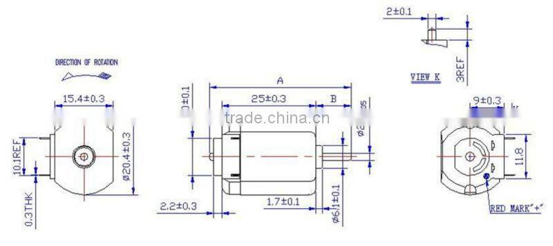 Side mirror actuator DC motor FC-140A