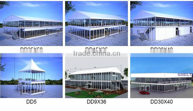 Aluminum frame structure double decker tent