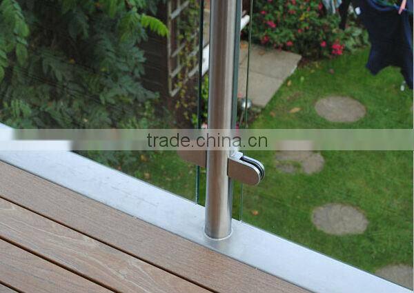 Stainless Post and Glass Outdoor Stair Railings