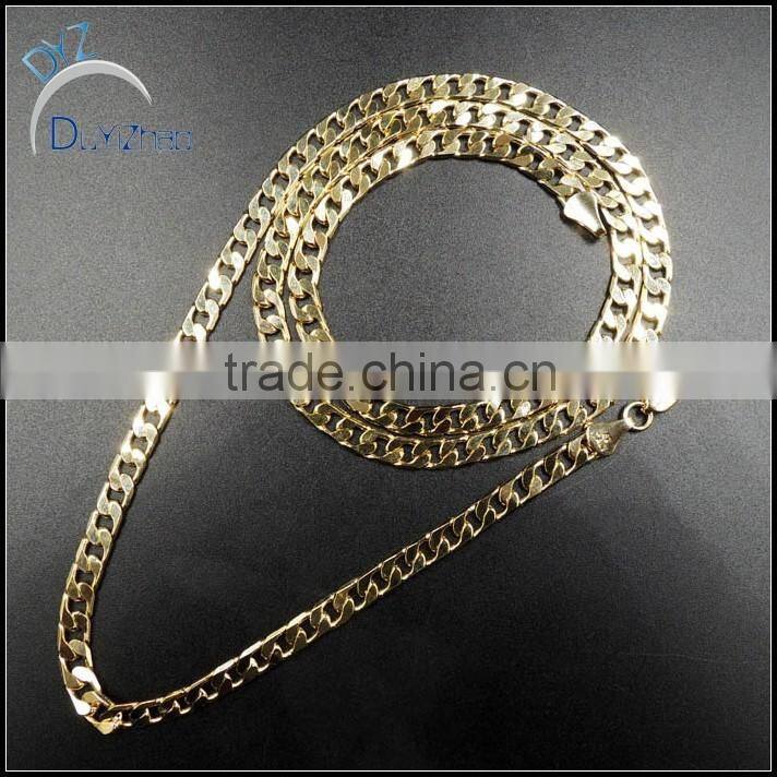 hot sale men's hip hop fashion fake gold chain necklace