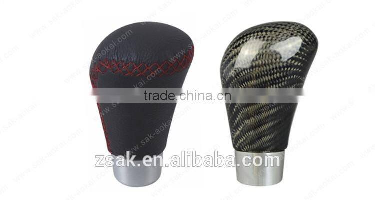 OEM real carbon fiber knobs leather gear shift knobs for car accessories