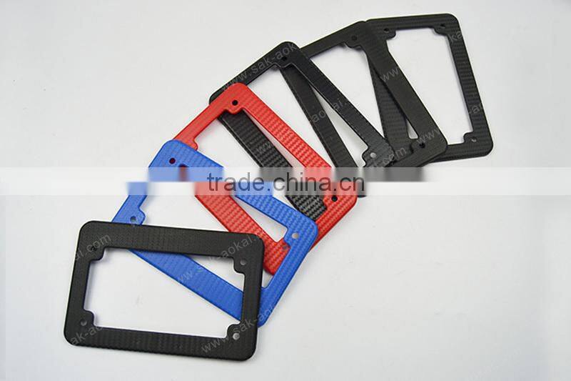 Classic Black Aluminium License Plate Tag Frame for Motorcycle/Scooter/Chopper/Bike