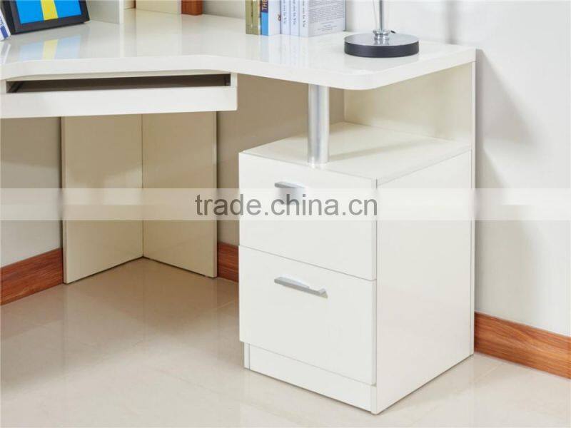 Modern wooden shining white eco friendly Single Bedroom Set Furniture/chilldrenn bedroom furniture set