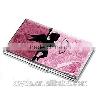 silvery with tree pattern credit card holder metal card holder name card holder