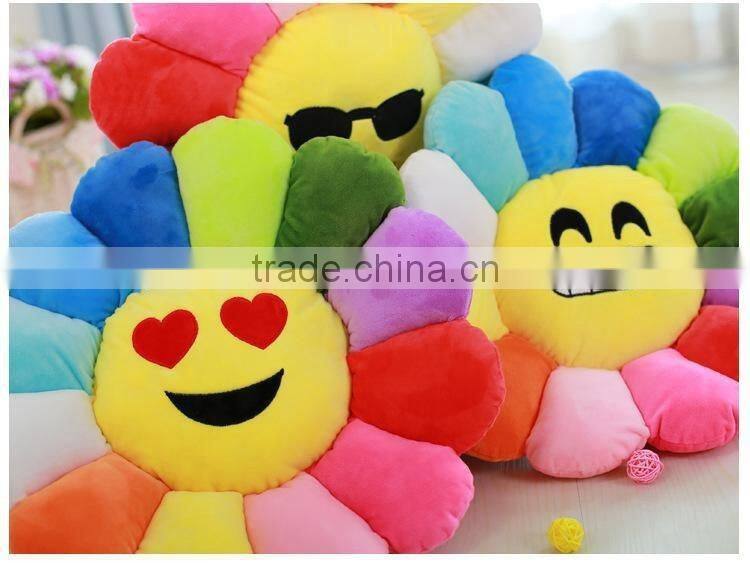 Wholesale sunflower Plush Emoji Pillows Decorative Sofa Cushion