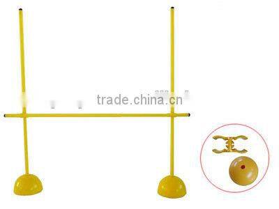 Dog Agility Sliding Bar Jump with a Fixed Base Weave Pole