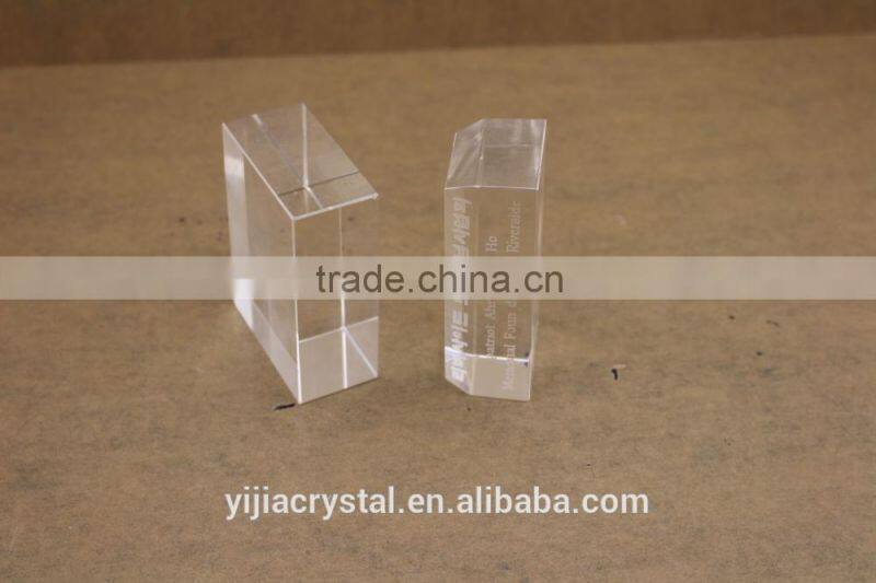 yijia crystal glass blank noted cube