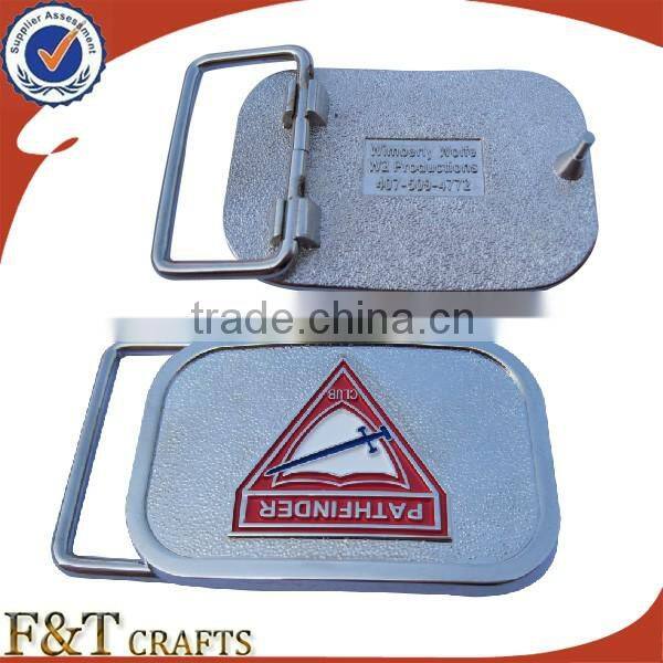 Cheap hot sales bank plating nickle brass belt buckle wholesale for high quanlity