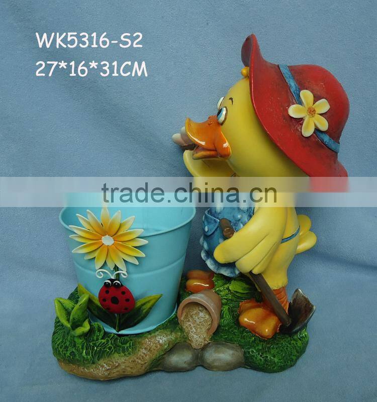 Cute resin pig figurine cheap small flower pots