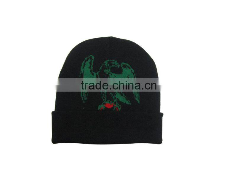 Good quality top sale fashion knitted beanie hat