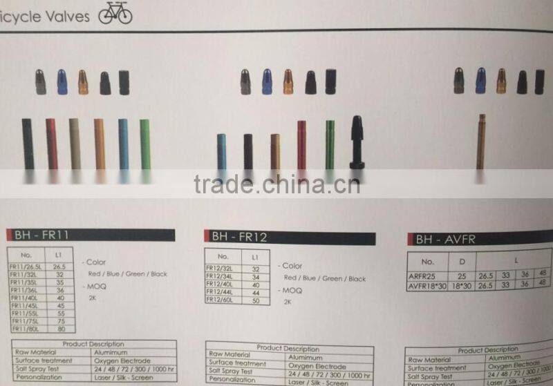 Presta Valves with removable valve core rubber foot Presta Valves bicycle