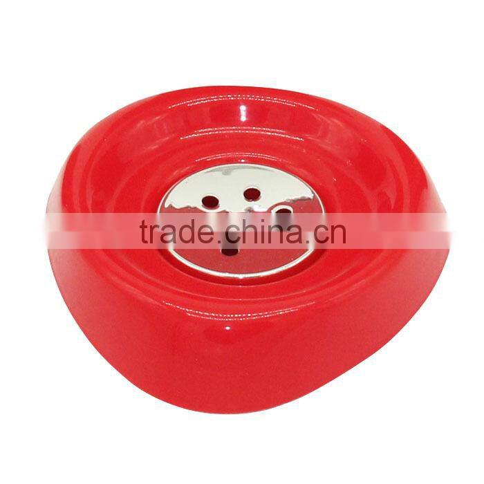 Red plastic soap dish for wedding gift