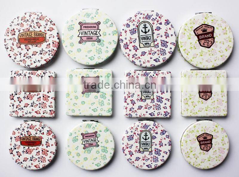 2015 hot sale double sided rose pocket mirror,MB271