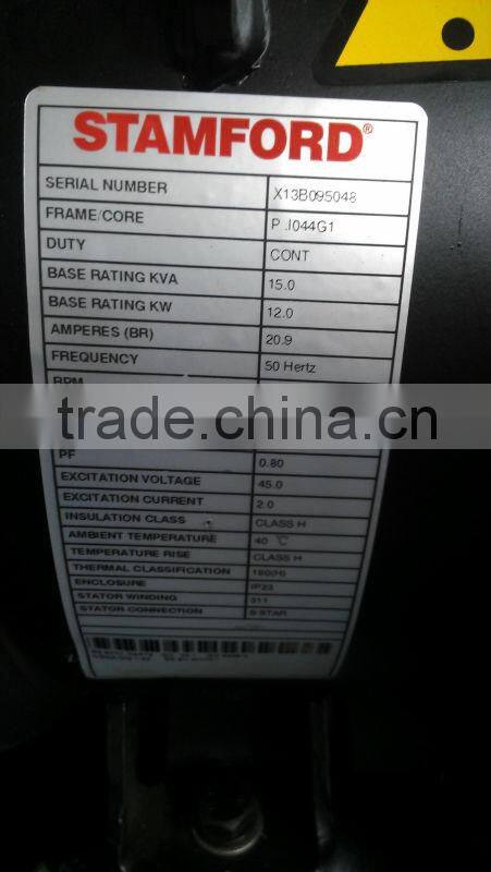 Japan imported kubota 15 kva generators single phase