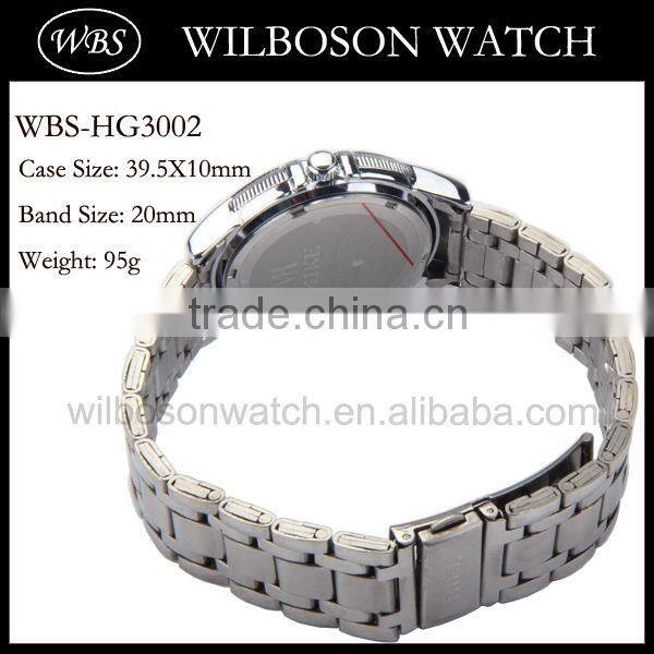 Quartz alloy watch case watch with stainless steel bracelet