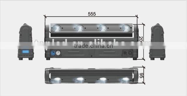 CE&RoHs Certificate 4x10W Cold White LED Bearm Moving Bar Pixel Control DJ Effect Light