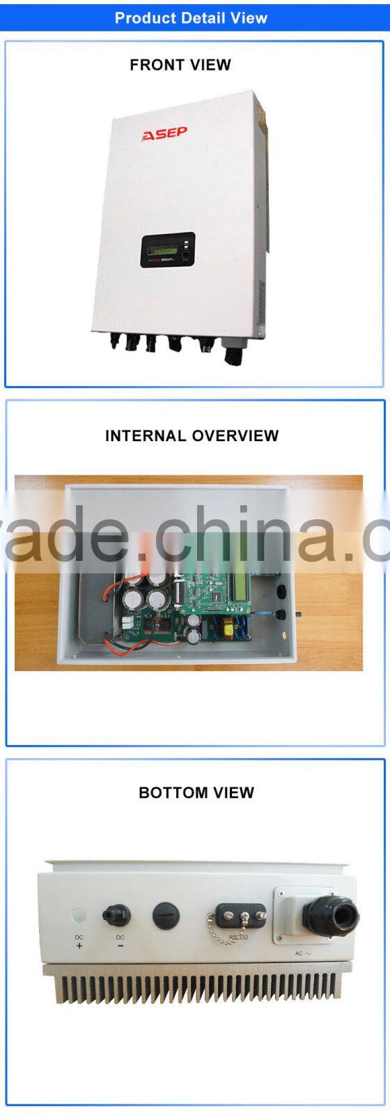 High capacity 1kw 2kw 3kw solar inverter 220v