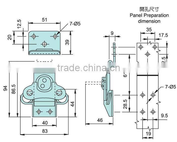 TS-2011 electronic control box sensor boxes fastener retaining toggle latch